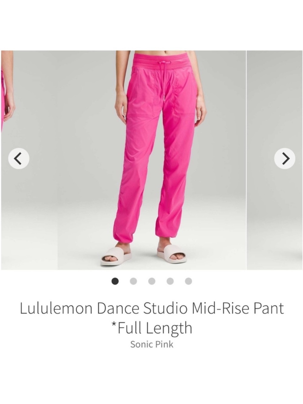Lululemon Dance Studio Mid Rise Pants Sonic Pink Sz 4